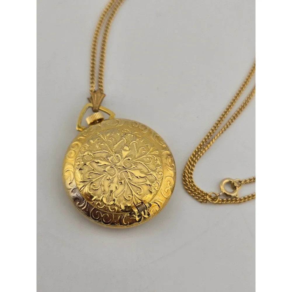 Vintage CustOmeTime Swiss Made Pocket Watch Pendant